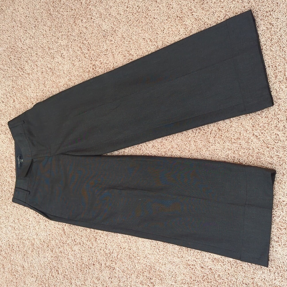 Black + Grey Wide Leg Dress Pants